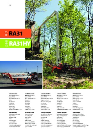 Nacele cu braț articulat pe șenile Easy Lift RA31HY