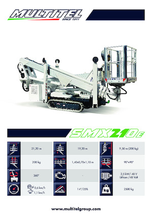 Nacele cu braț articulat pe șenile Multitel SMX 210 AXON