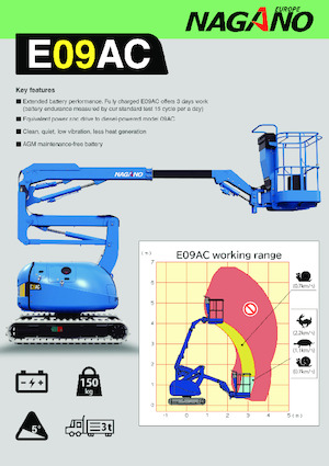 Nacele cu braț articulat pe șenile Nagano E09AC