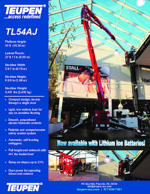 Nacele cu braț articulat pe șenile TEUPEN TL54AJ 