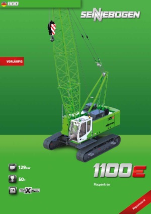 Macarale pe șenile - braț cu zăbrele Sennebogen 1100