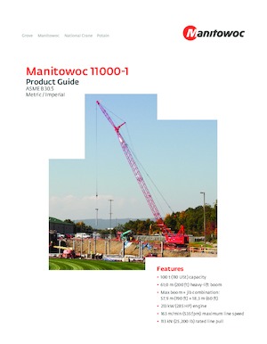 Macarale pe șenile - braț cu zăbrele Manitowoc 11000-1