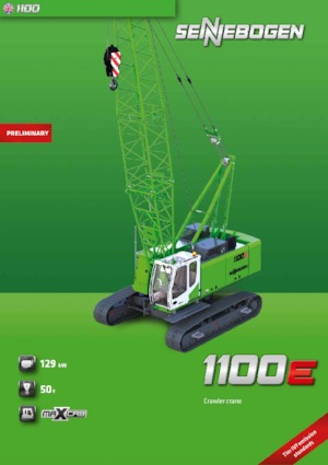Macarale pe șenile - braț cu zăbrele Sennebogen 1100E