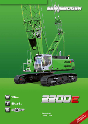 Macarale pe șenile - braț cu zăbrele Sennebogen 2200E