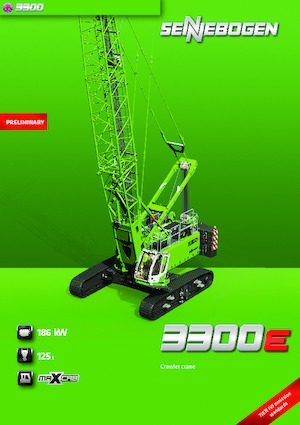 Macarale pe șenile - braț cu zăbrele Sennebogen 3300