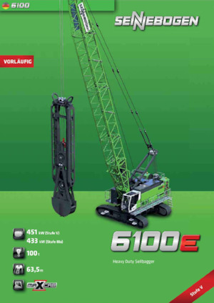 Macarale pe șenile - braț cu zăbrele Sennebogen 6100E