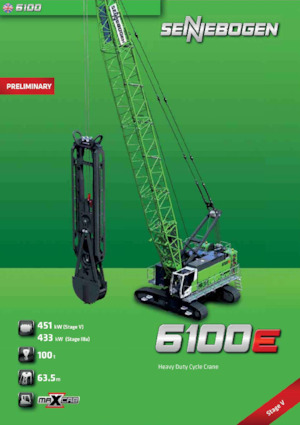 Macarale pe șenile - braț cu zăbrele Sennebogen 6100E