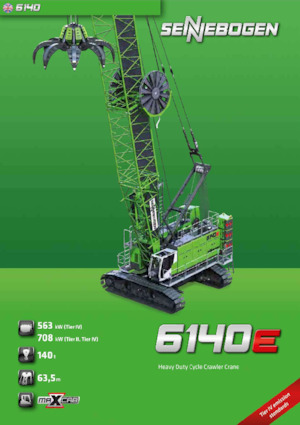 Macarale pe șenile - braț cu zăbrele Sennebogen 6140E