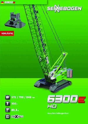 Macarale pe șenile - braț cu zăbrele Sennebogen 6300E