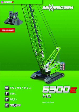 Macarale pe șenile - braț cu zăbrele Sennebogen 6300E