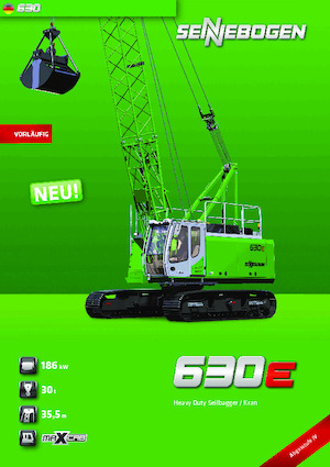 Macarale pe șenile - braț cu zăbrele Sennebogen 630E