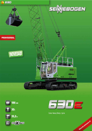 Macarale pe șenile - braț cu zăbrele Sennebogen 630E