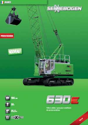 Macarale pe șenile - braț cu zăbrele Sennebogen 630E