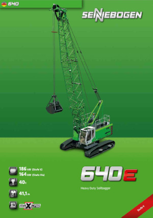 Macarale pe șenile - braț cu zăbrele Sennebogen 640E