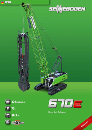 Macarale pe șenile - braț cu zăbrele Sennebogen 670E
