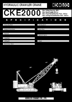 Macarale pe șenile - braț cu zăbrele Kobelco CKE 2000