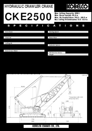 Macarale pe șenile - braț cu zăbrele Kobelco CKE 2500