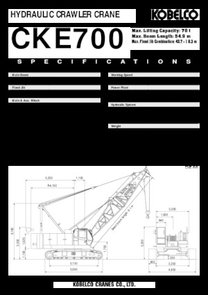 Macarale pe șenile - braț cu zăbrele Kobelco CKE 700