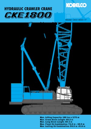 Macarale pe șenile - braț cu zăbrele Kobelco CKE1800