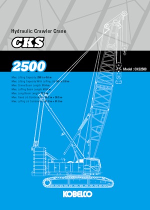 Macarale pe șenile - braț cu zăbrele Kobelco CKS2500