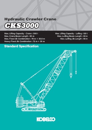Macarale pe șenile - braț cu zăbrele Kobelco CKS3000