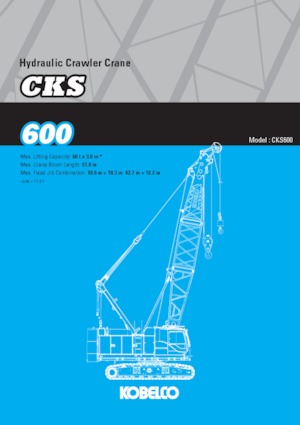 Macarale pe șenile - braț cu zăbrele Kobelco CKS600