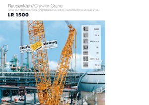 Macarale pe șenile - braț cu zăbrele Liebherr LR 1500