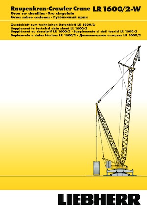 Macarale pe șenile - braț cu zăbrele Liebherr LR 1600/2-W