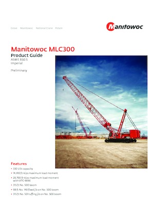 Macarale pe șenile - braț cu zăbrele Manitowoc MLC300