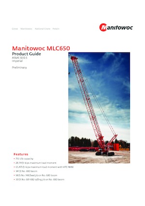 Macarale pe șenile - braț cu zăbrele Manitowoc MLC650