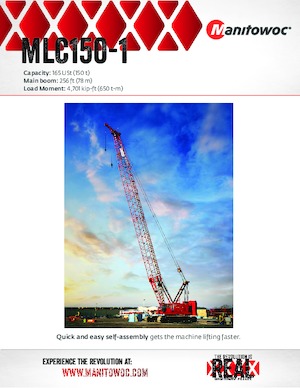 Macarale pe șenile - braț cu zăbrele Manitowoc MLC150-1