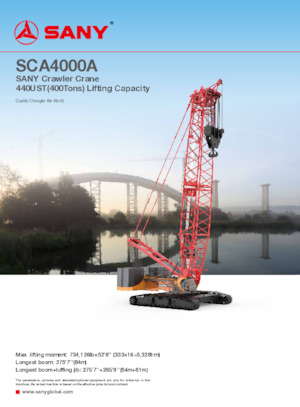 Macarale pe șenile - braț cu zăbrele Sany SCA4000A