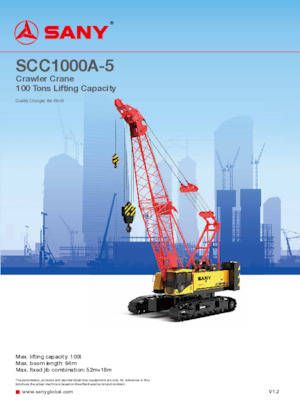 Macarale pe șenile - braț cu zăbrele Sany SCC1000A-5