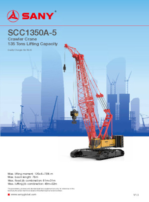 Macarale pe șenile - braț cu zăbrele Sany SCC1350A-5