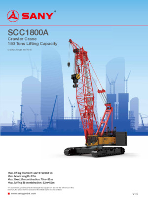 Macarale pe șenile - braț cu zăbrele Sany SCC1800A