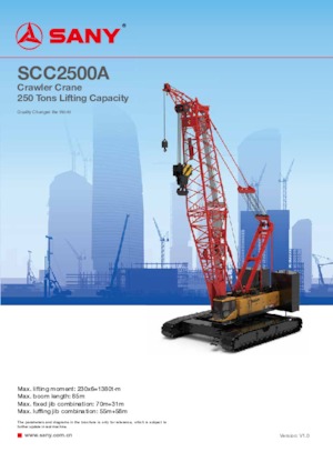 Macarale pe șenile - braț cu zăbrele Sany SCC2500A