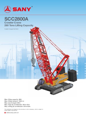 Macarale pe șenile - braț cu zăbrele Sany SCC2800A