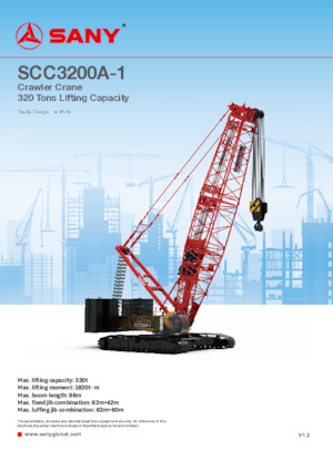 Macarale pe șenile - braț cu zăbrele Sany SCC3200A-1