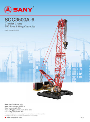 Macarale pe șenile - braț cu zăbrele Sany SCC3500A-6