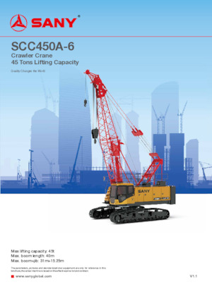 Macarale pe șenile - braț cu zăbrele Sany SCC450A-6