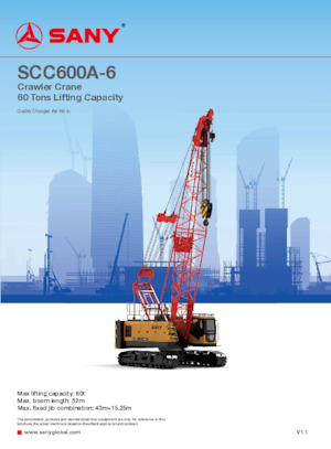 Macarale pe șenile - braț cu zăbrele Sany SCC600A-6