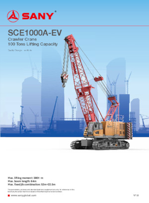 Macarale pe șenile - braț cu zăbrele Sany SCE1000A-EV