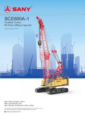 Macarale pe șenile - braț cu zăbrele Sany SCE600A-1