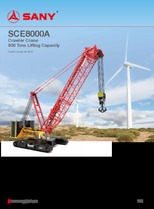 Macarale pe șenile - braț cu zăbrele Sany SCE8000A