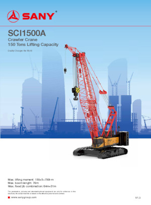 Macarale pe șenile - braț cu zăbrele Sany SCI1500A