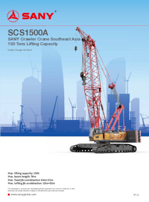 Macarale pe șenile - braț cu zăbrele Sany SCS1500A