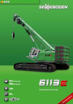 Macarale pe șenile - braț telescopic Sennebogen 6113 R