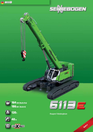 Macarale pe șenile - braț telescopic Sennebogen 6113E