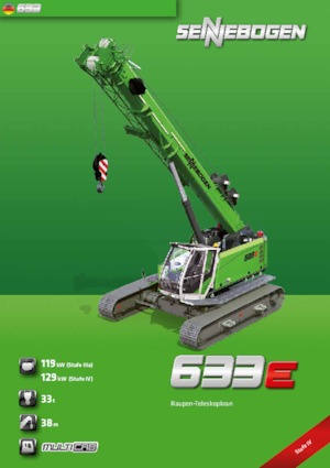 Macarale pe șenile - braț telescopic Sennebogen 633 R