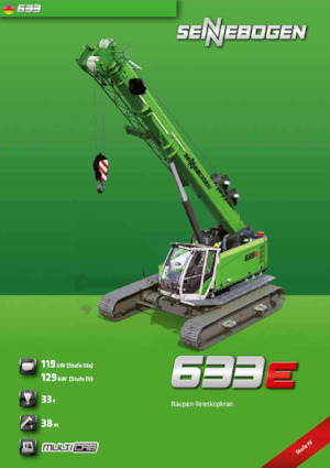 Macarale pe șenile - braț telescopic Sennebogen 633E